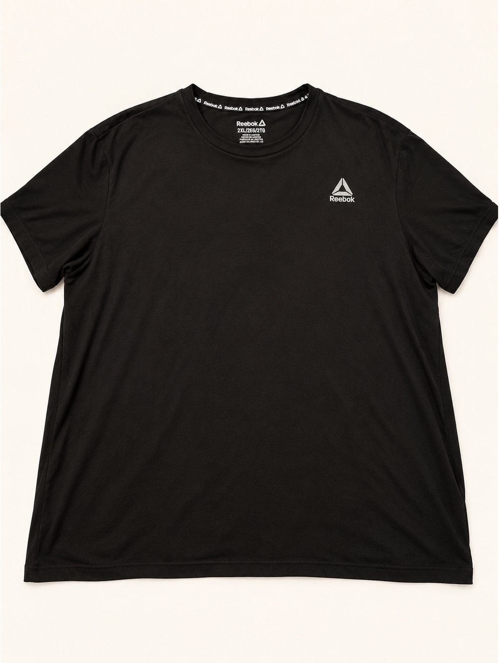 Reebok Black Short Sleeve Logo T-Shirt 2XL NWOT